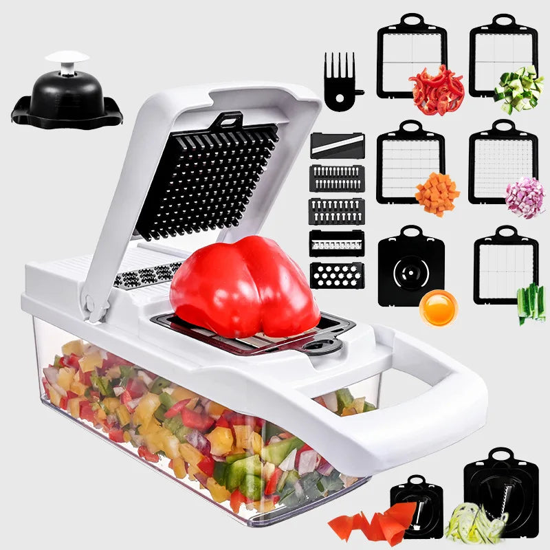 Vegetable Cutter Multifunctional Kitchen Tool, 5-in-1 Food Chopper