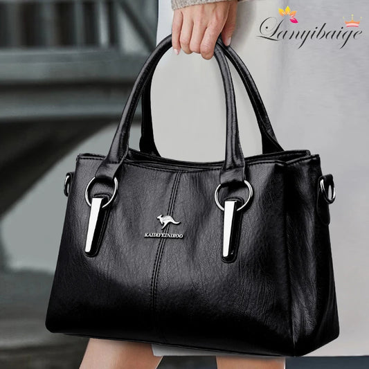 High Quality Cow Leather Ladies Handbags Fashion Luxury Female Bags, Leather Shoulder Crossbody Sac