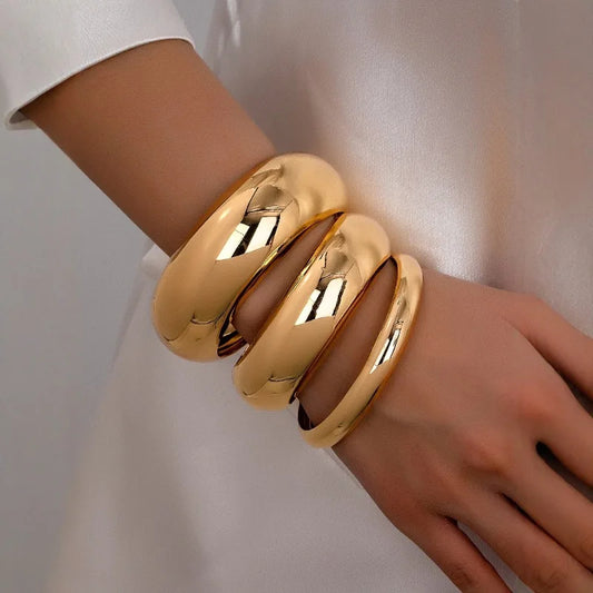 Stainless Steel Round Smooth Bangles