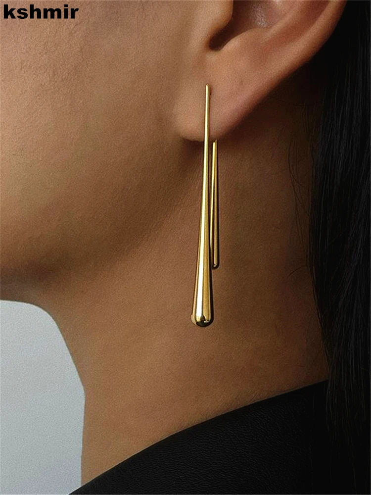 Irregular long earrings