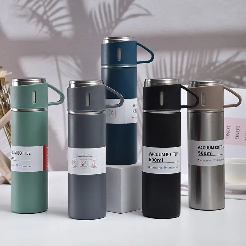 500ML Stainless Steel Vacuum Flask Gift Set