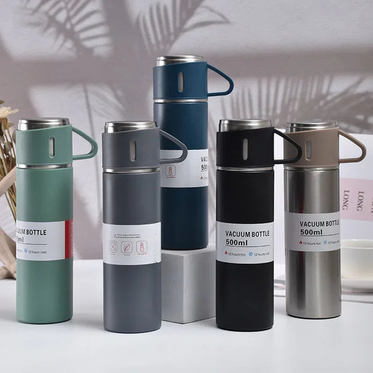 500ML Stainless Steel Vacuum Flask Gift Set