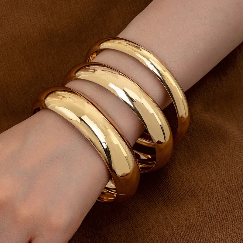 Stainless Steel Round Smooth Bangles