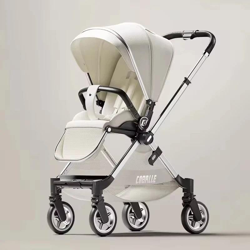Aluminum Alloy Frame Baby Stroller Linen Pram Carriage