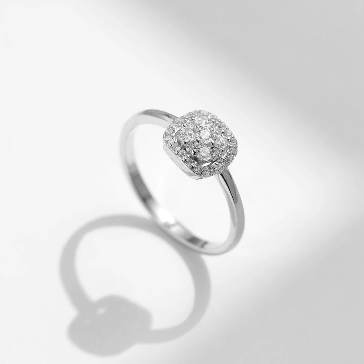 MODIAN Sparkling Color Ring for Women Fine Jewelry