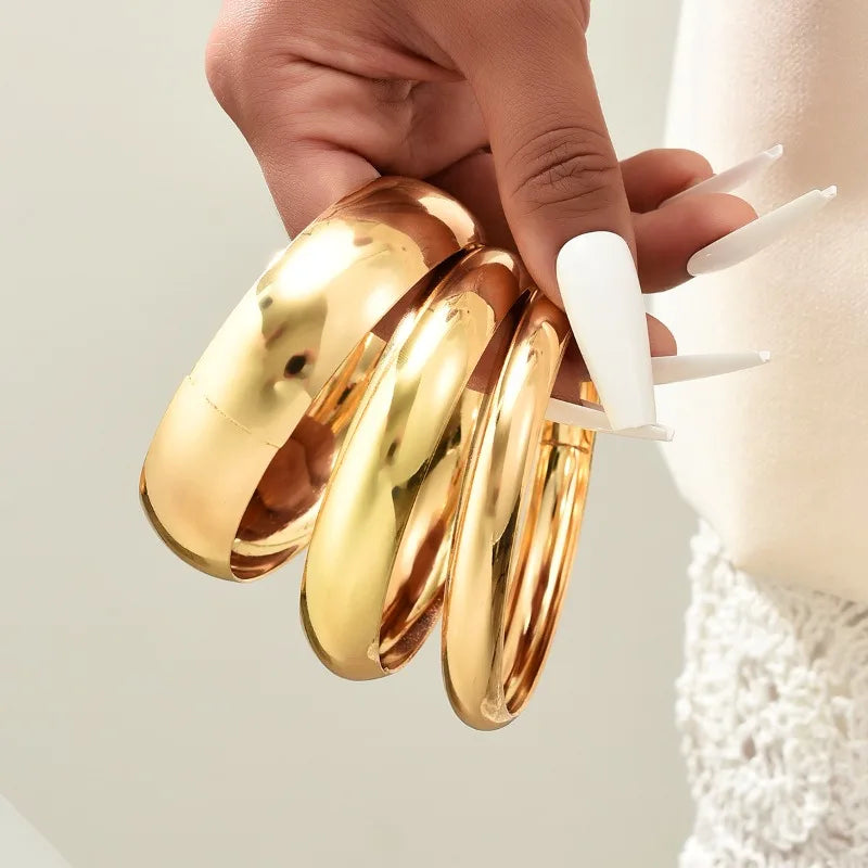 Stainless Steel Round Smooth Bangles