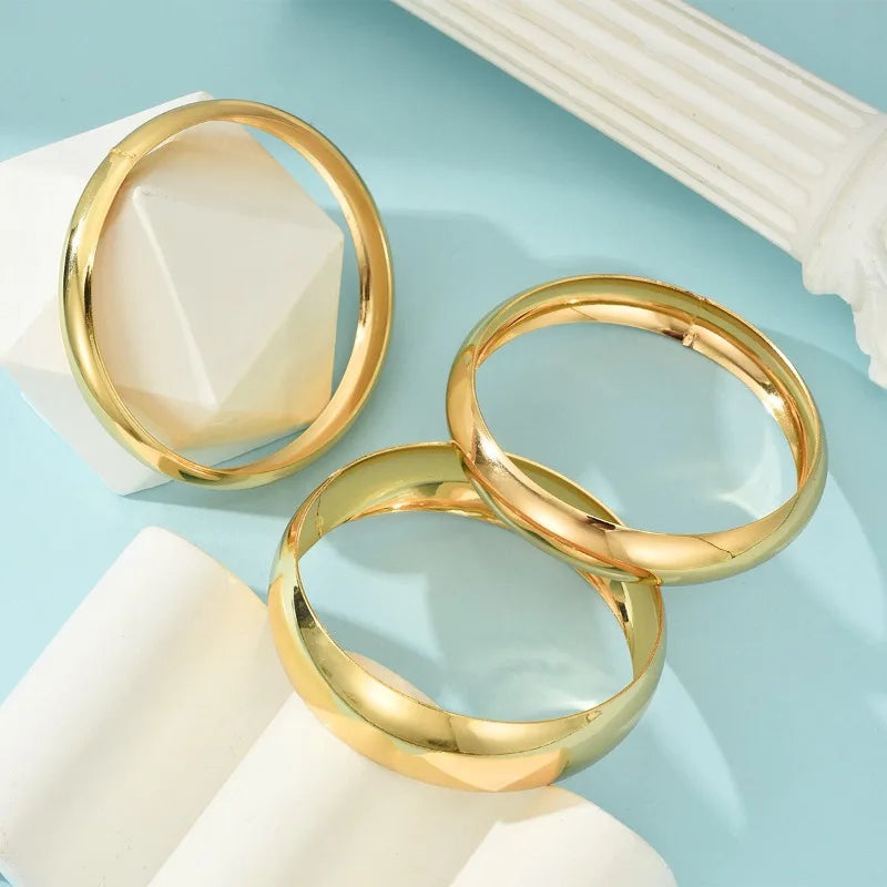 Stainless Steel Round Smooth Bangles