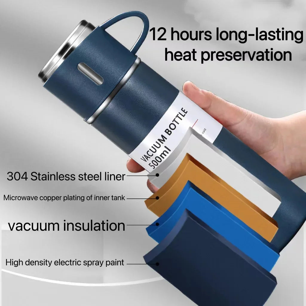 500ML Stainless Steel Vacuum Flask Gift Set